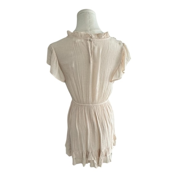 Lace Ruffle Dress Festival Country Concert Cream Mini Size‎ L M Boho Vacation - Picture 2 of 10